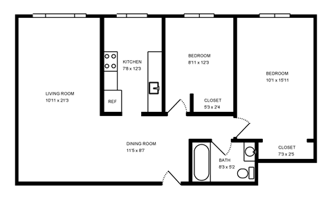 a floor plan of a living room with an open floor plan with furniture and a